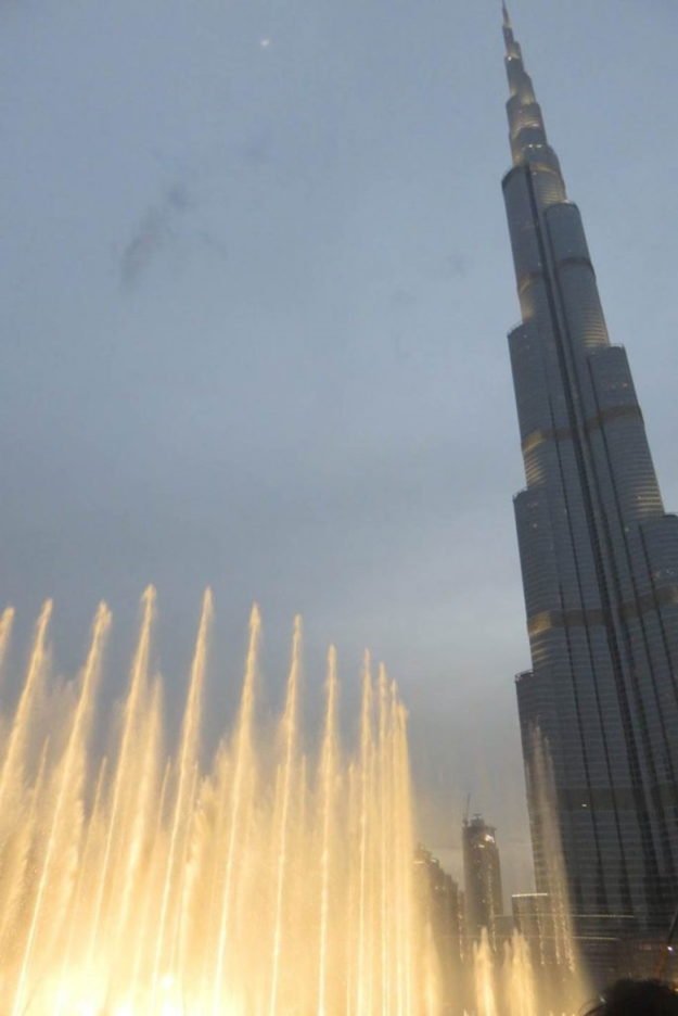 Dubai Fountain e Burj Khalifa,