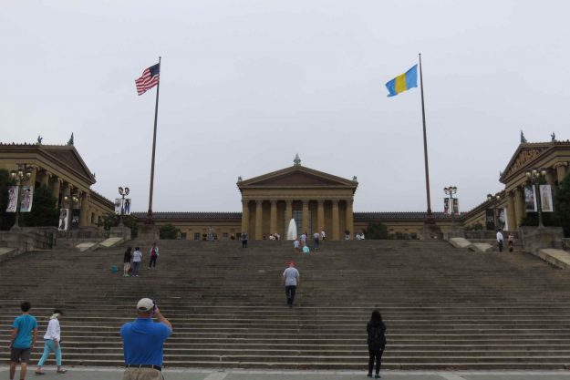 Os famosos "Rocky Steps", no Museu de Arte da Filadélfia
