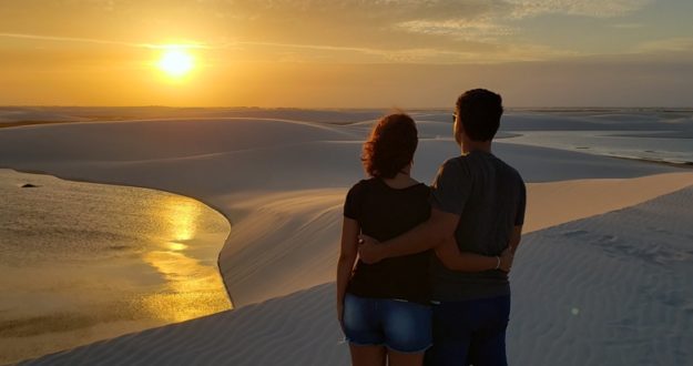 pôr do sol santo amaro do maranhão
